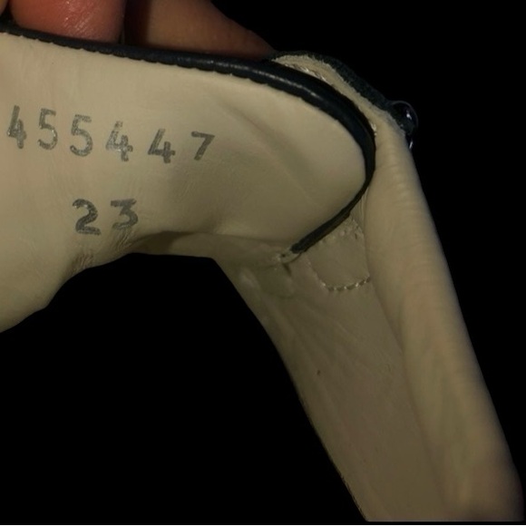 GUCCI ACE LEATHER NAVY BLUE SNEAKER TODDLER SIZE 23 (US SZ 7) UNISEX w POUCH - Picture 11 of 15